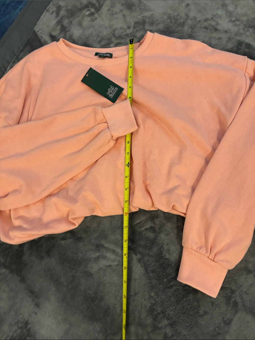 wild fable Peach Cropped Crewneck Sweatshirt